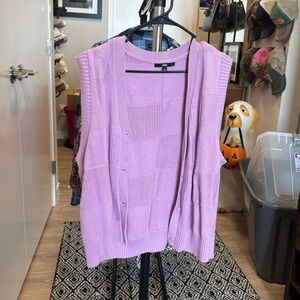 Vans Women's Purple Cardigan Vest